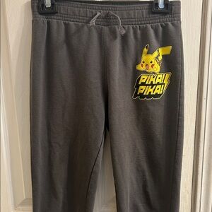 Pokemon Gray Kids Bottoms with Pikachu Design
